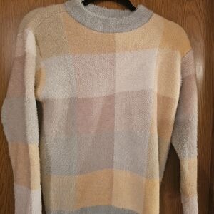 Plaid Multicolor Women's Sweater